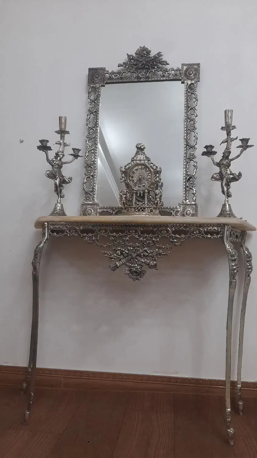 آینه شعمدان برنزی|بوفه، ویترین، کنسول|کرج, حصارک پایین|دیوار