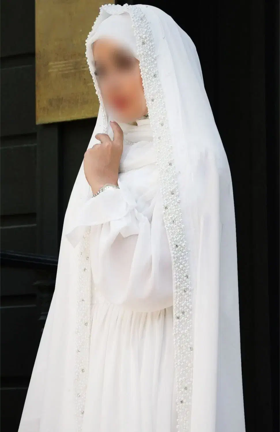 چادر عروس جواهردوزی و مرواریددوزی|لباس|مشهد, حرم مطهر رضوی|دیوار