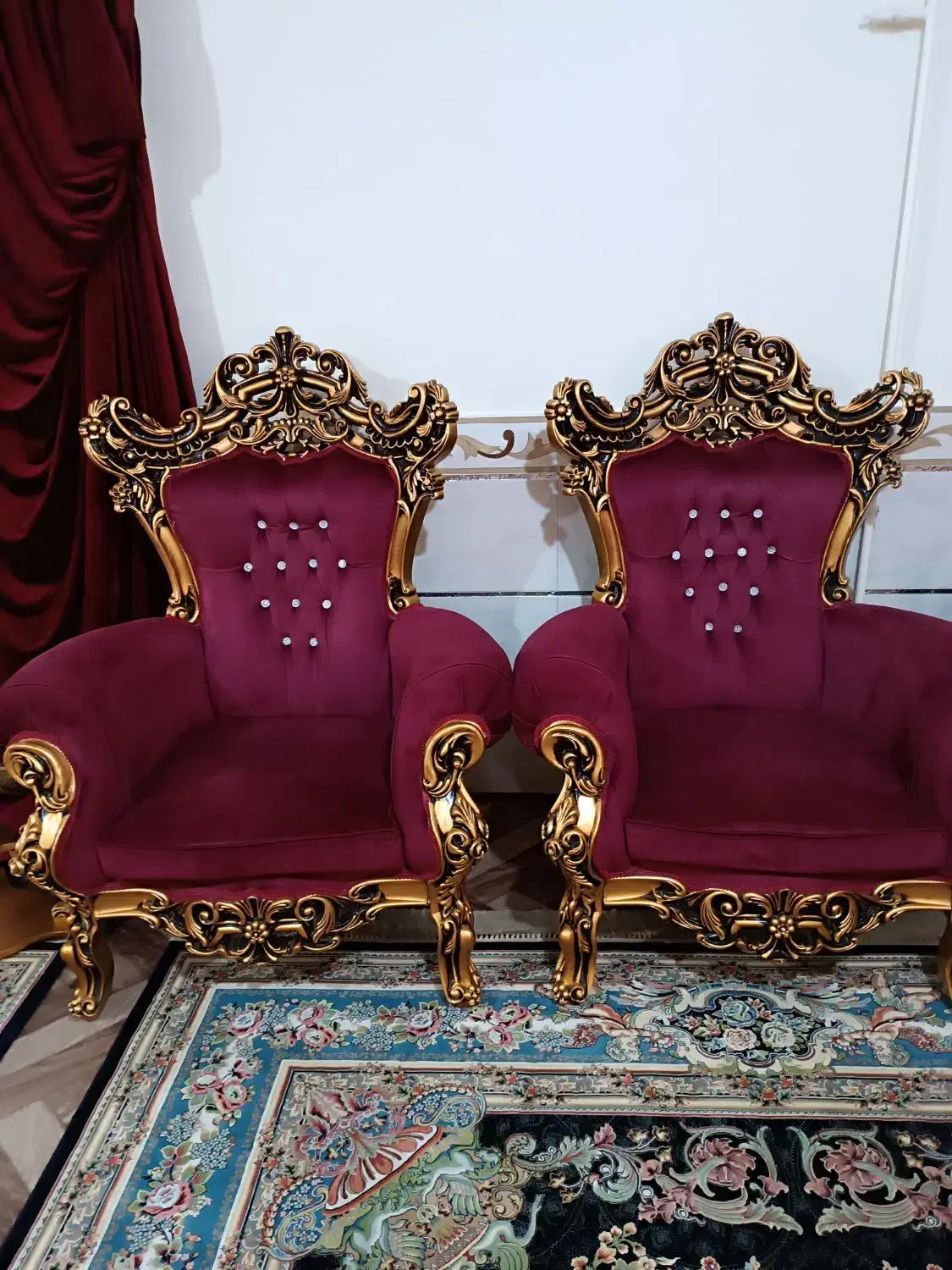 مبل 7 نفره سلطنتی|مبلمان خانگی و میز عسلی|اقبالیه, |دیوار