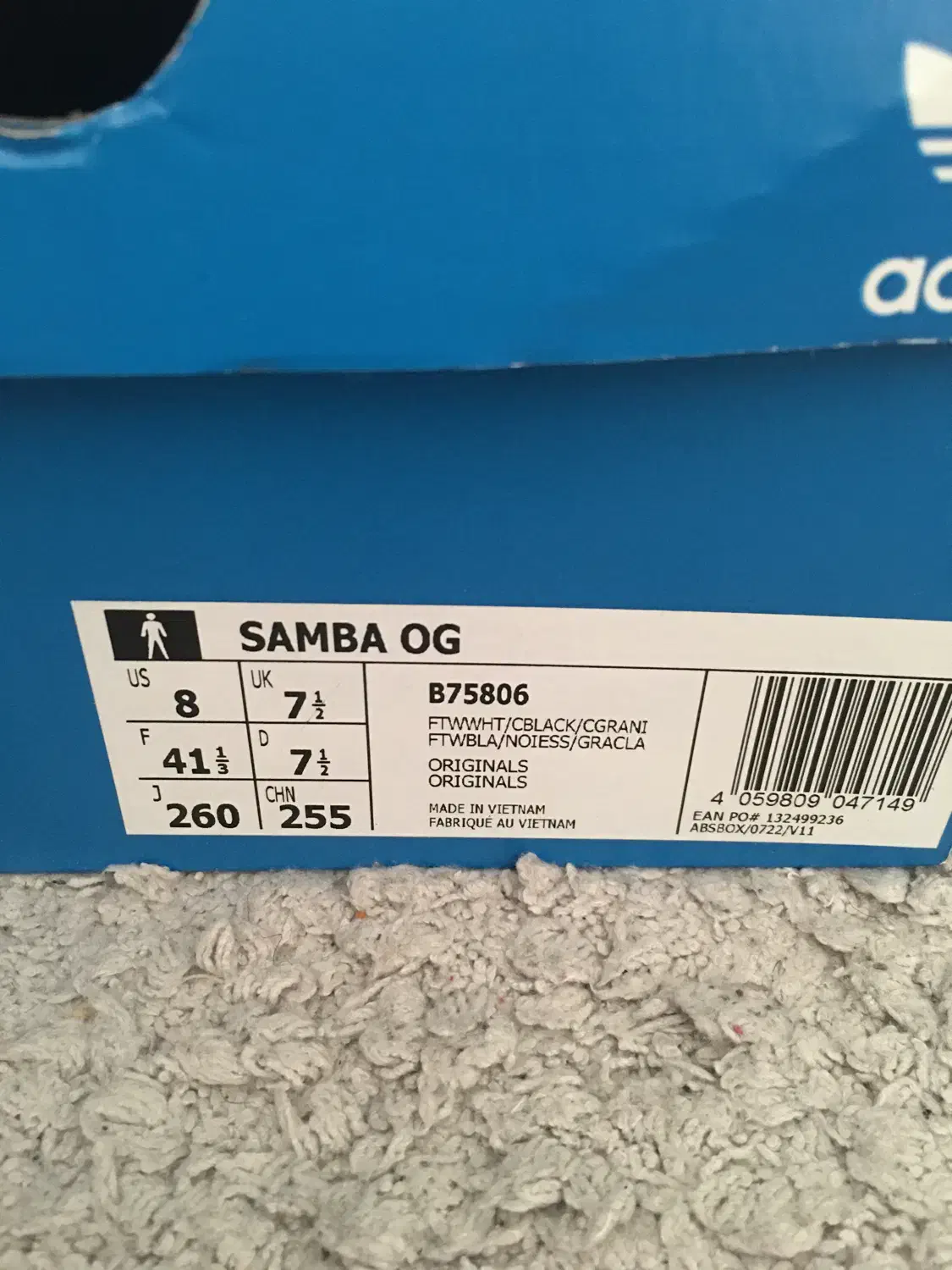 کتونی سامبا نو سایز ۴۱.۵ ( اورجینال )|کیف، کفش، کمربند|رشت, بلوار گیلان|دیوار