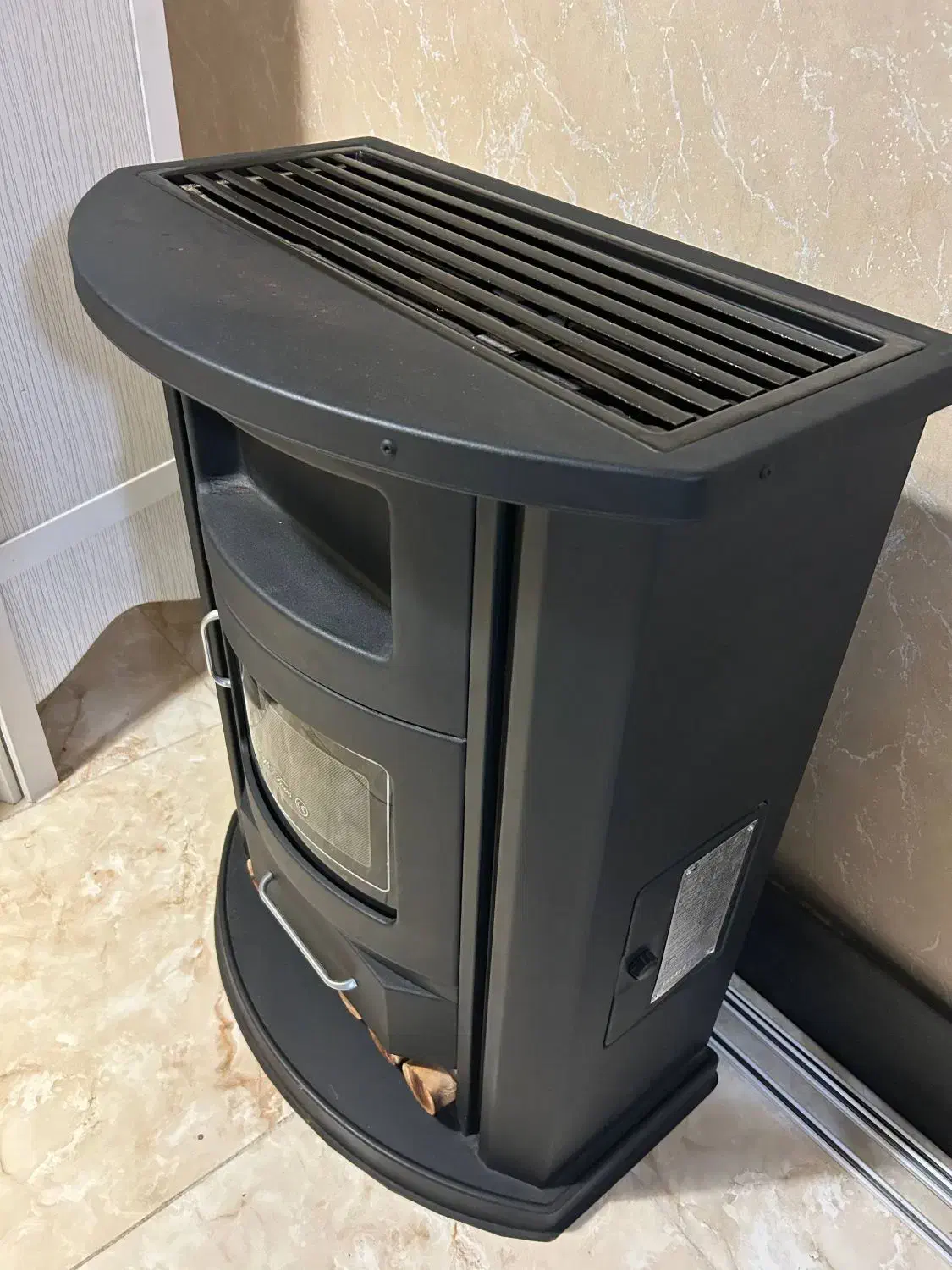 بخاری طرح شومینه|بخاری، هیتر، شومینه|رشت, کوی فکوری|دیوار