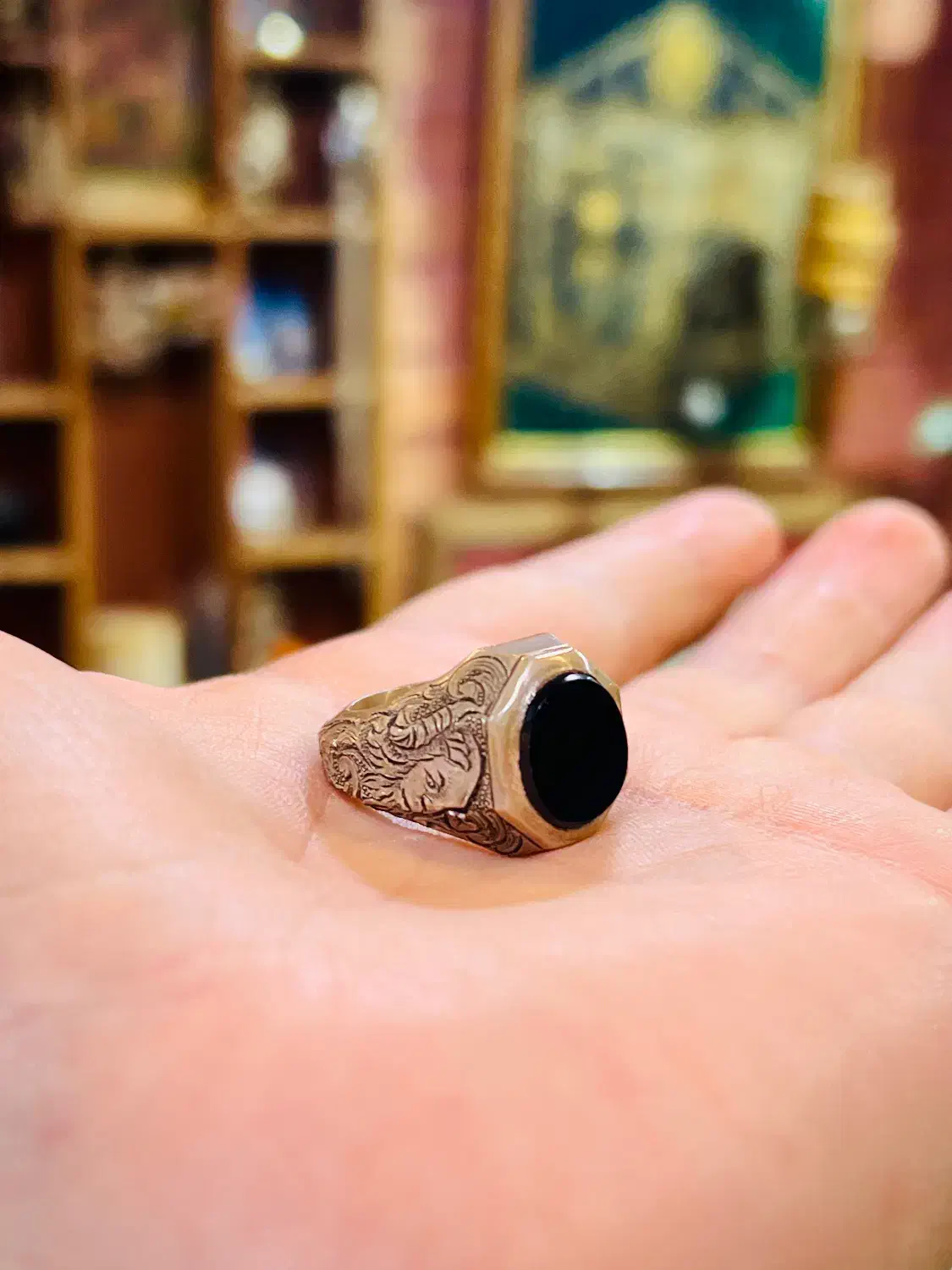 انگشتر دست ساز عقیق سیاه|جواهرات|تهران, ستارخان|دیوار