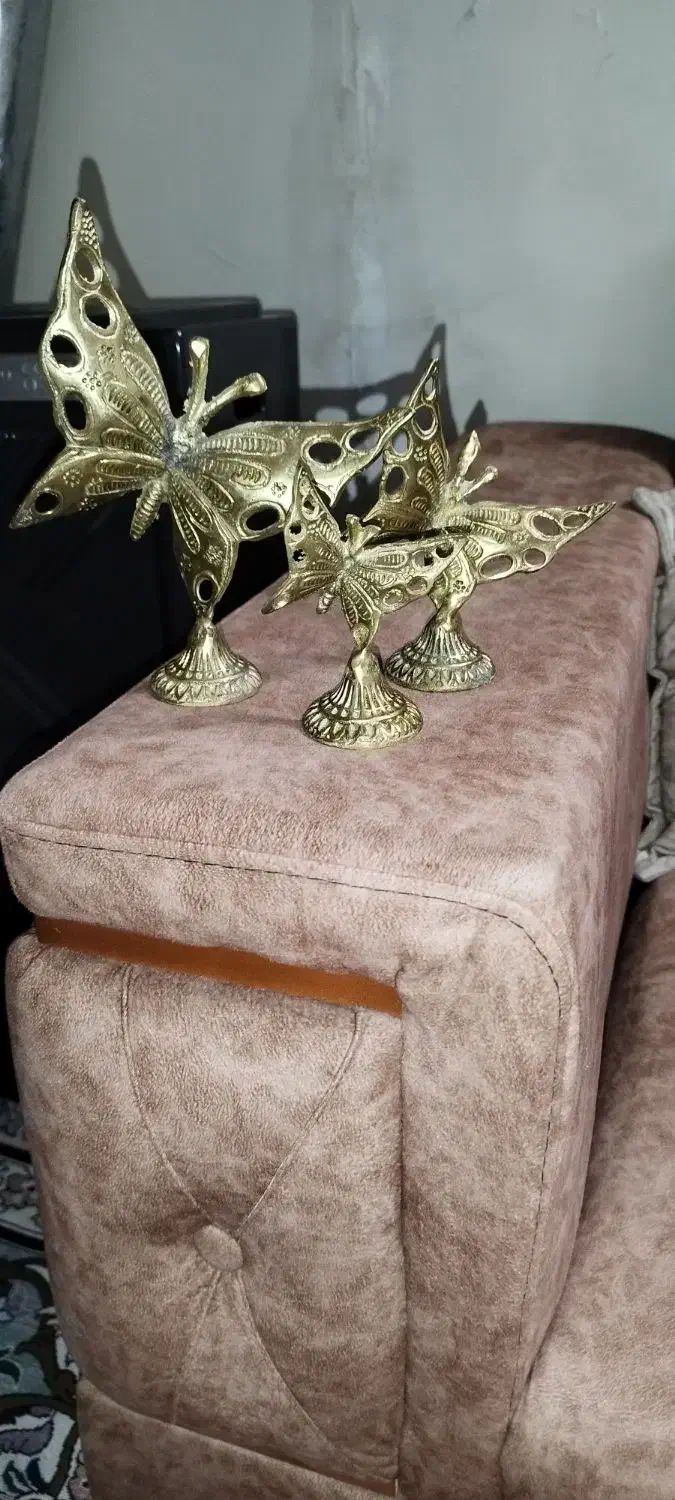 دکوری برنجی پروانه|مجسمه، تندیس، ماکت|قرچک, زیبا شهر|دیوار