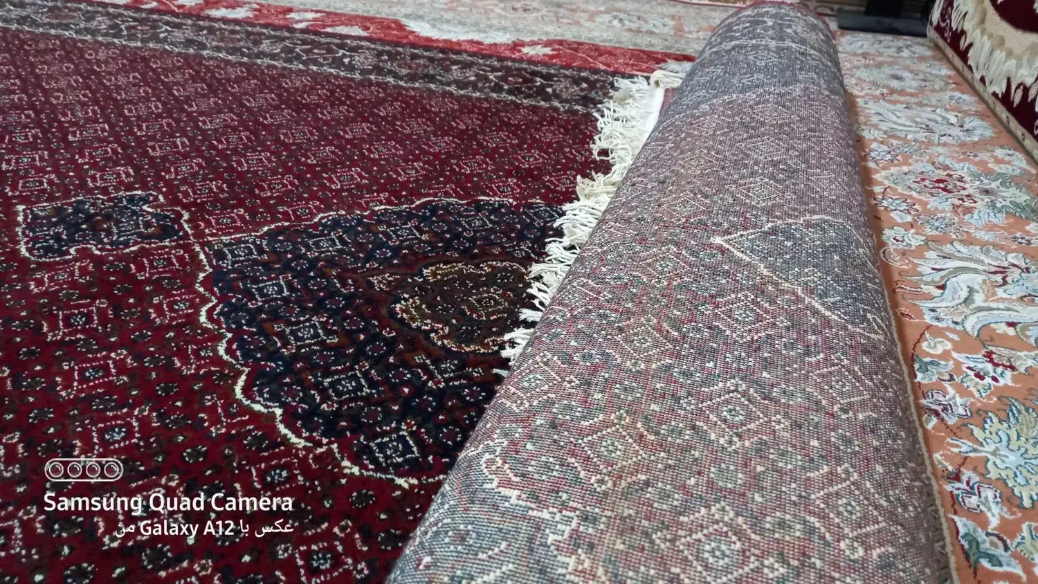 فرش کناره چهار متری  و سه متری پهنای هر دو یک ونیم|فرش|کرمانشاه, |دیوار