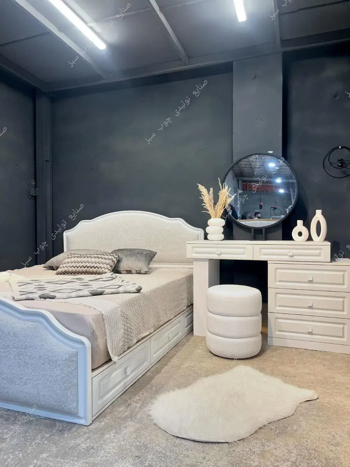 سرویس خواب مدل آیدا|تخت و سرویس خواب|قروه, |دیوار