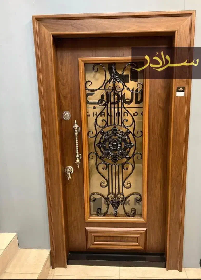 درب ضد سرقت بلوط نرده استیل، شیشه ای،سکوریت کدZ010|مصالح و تجهیزات ساختمان|چمستان, |دیوار