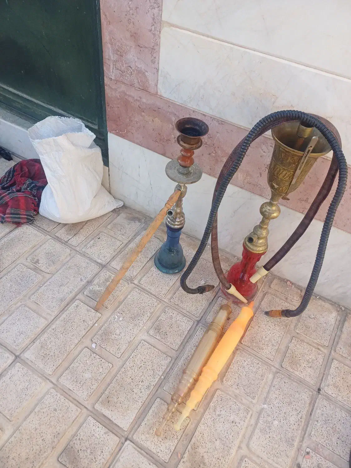 قلیان برنجی چوبی برازجان|کلکسیون و سرگرمی|تهران, مسعودیه|دیوار