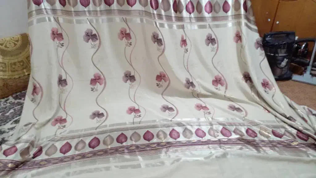 دوعدد پرده تمیز|پرده، رانر، رومیزی|بندر گناوه, |دیوار