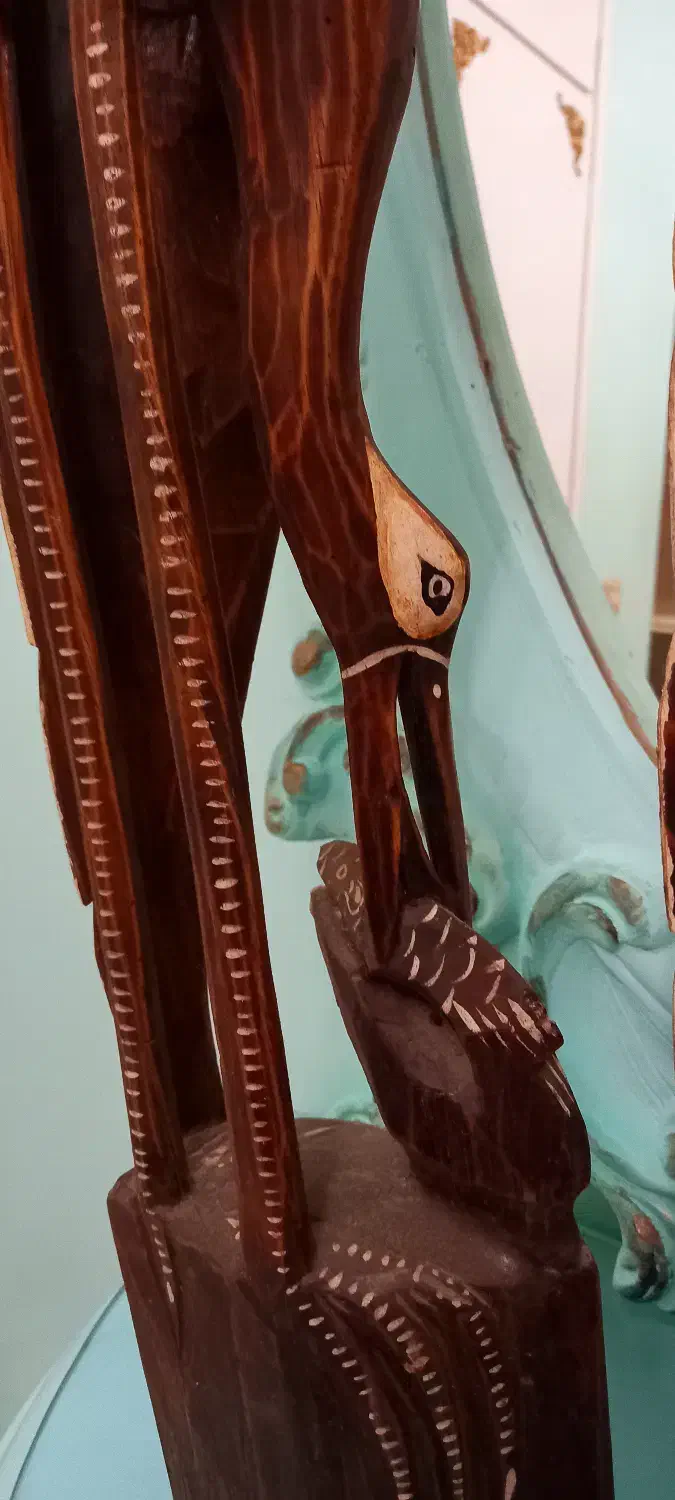 مجسمه۳تکه چوبی نوستالژی کار دست تایلندی|مجسمه، تندیس، ماکت|رشت, استقامت ۱|دیوار