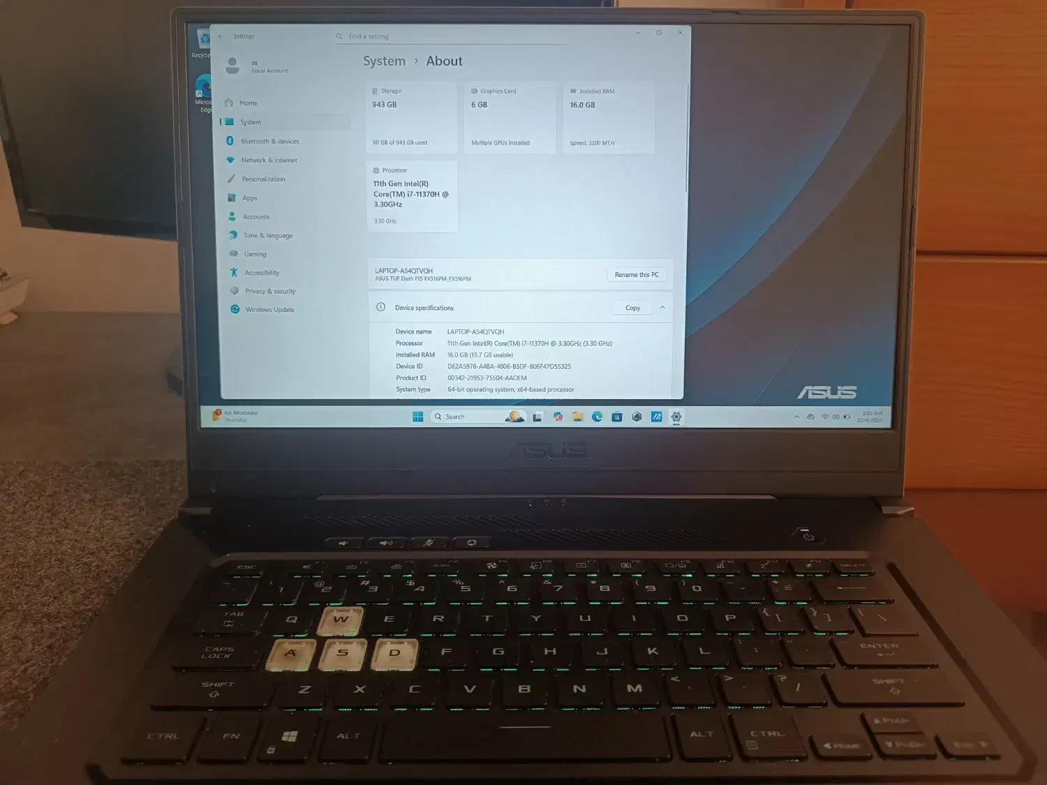 لپ تاپ Asus tuf gaming fx516pm|رایانه همراه|تهران, مظاهری|دیوار