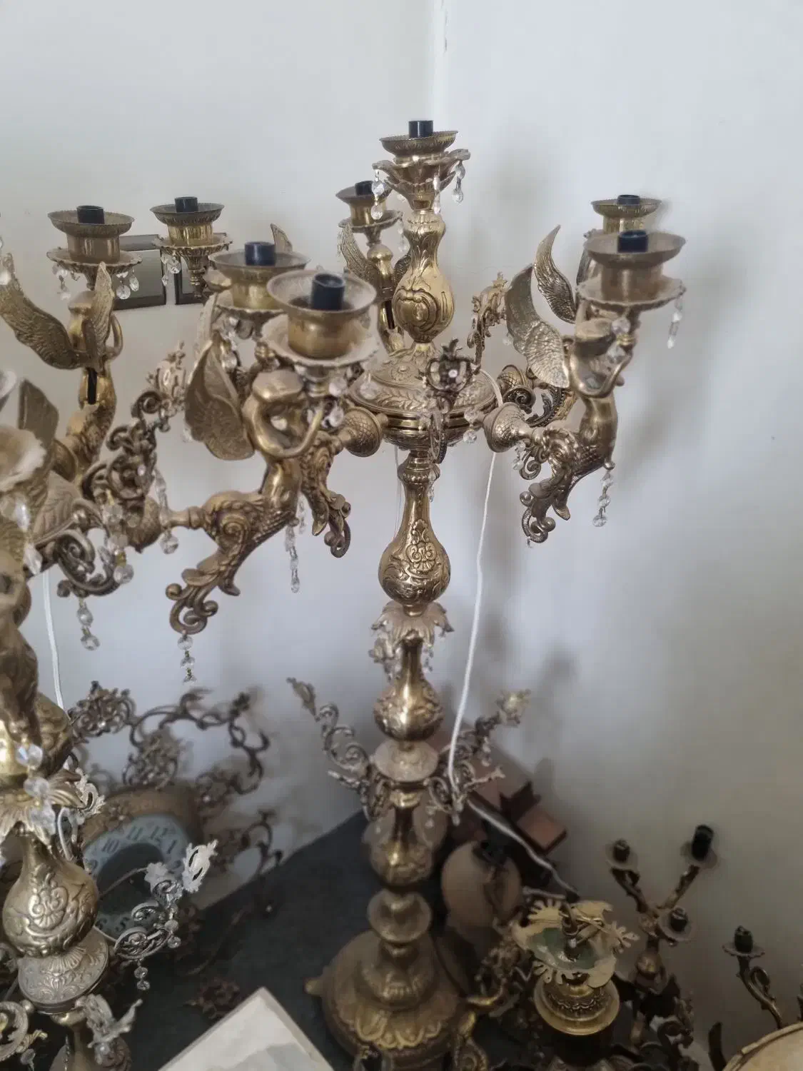 آباژور تمام برنزی سنگین|لوستر و چراغ آویز|همدان, |دیوار