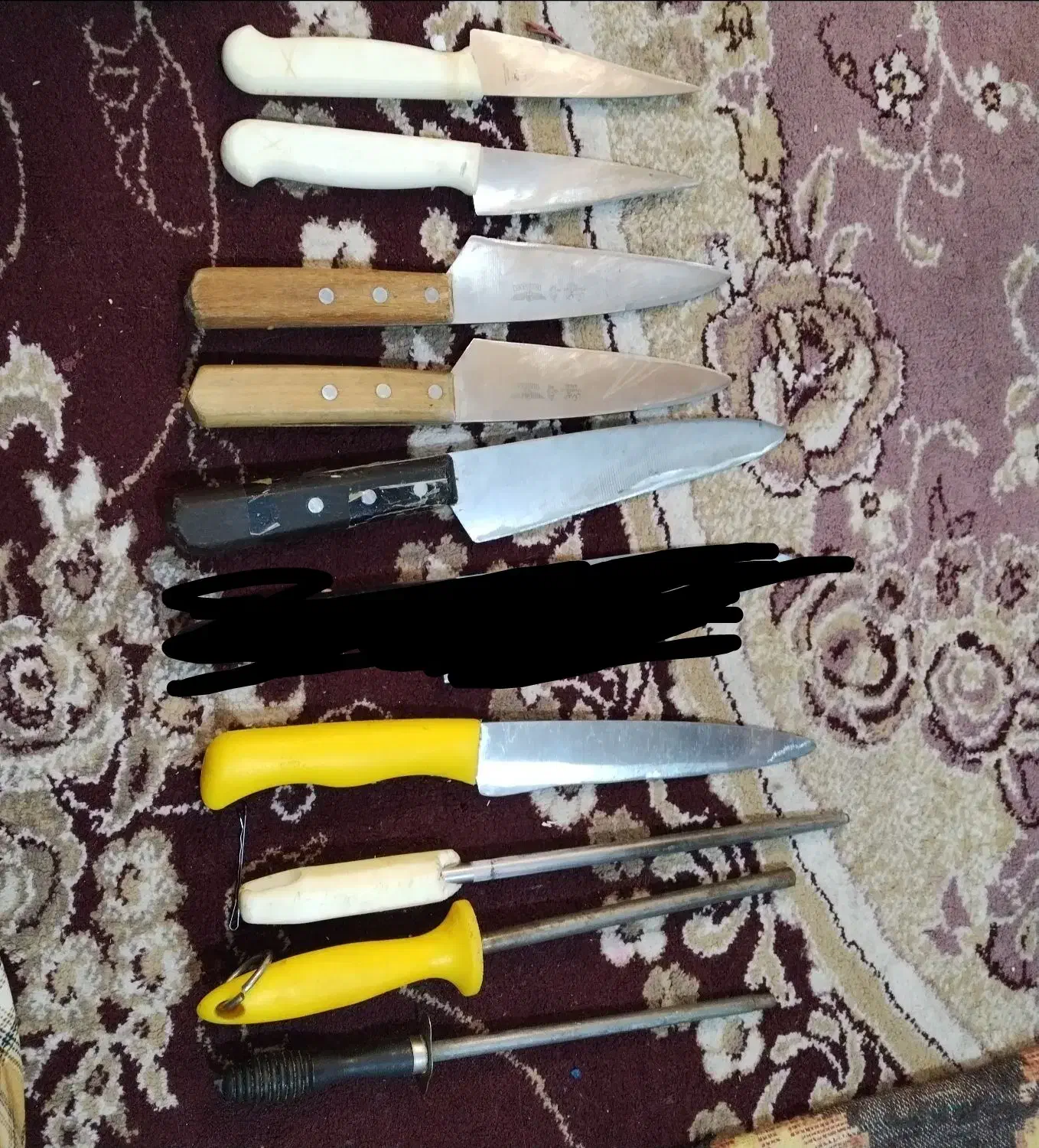 چاقو قطعه بندی|ظروف پخت‌وپز|فیروزآباد (فارس), |دیوار