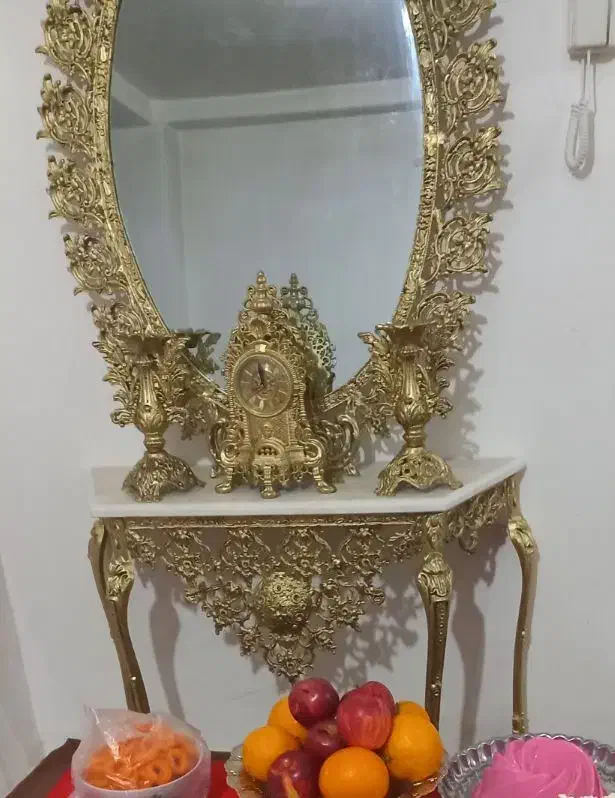 آینه شمعدان برنز|مبلمان خانگی و میز عسلی|سراب, |دیوار