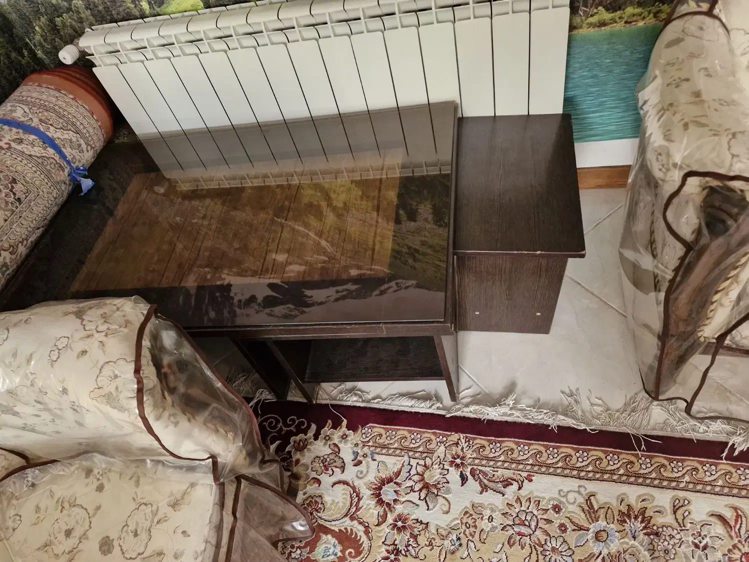 مبل ده نفره سلطنتی|مبلمان خانگی و میز عسلی|فولادشهر, مسکن مهر فولادشهر|دیوار