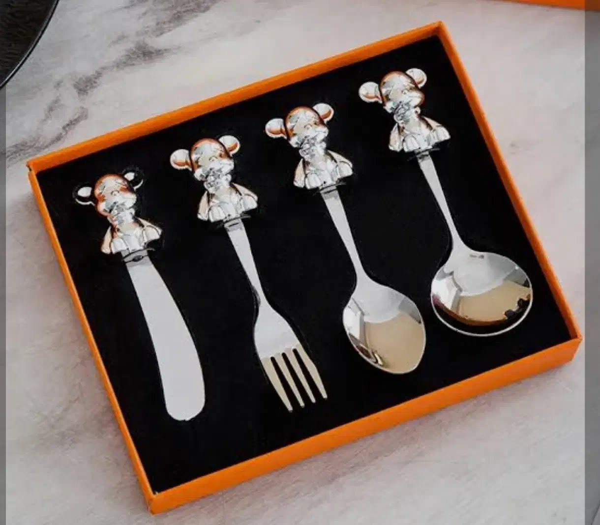 ست ۴ تکه قاشق چنگال|اسباب و اثاث بچه|تهران, چوب تراش|دیوار