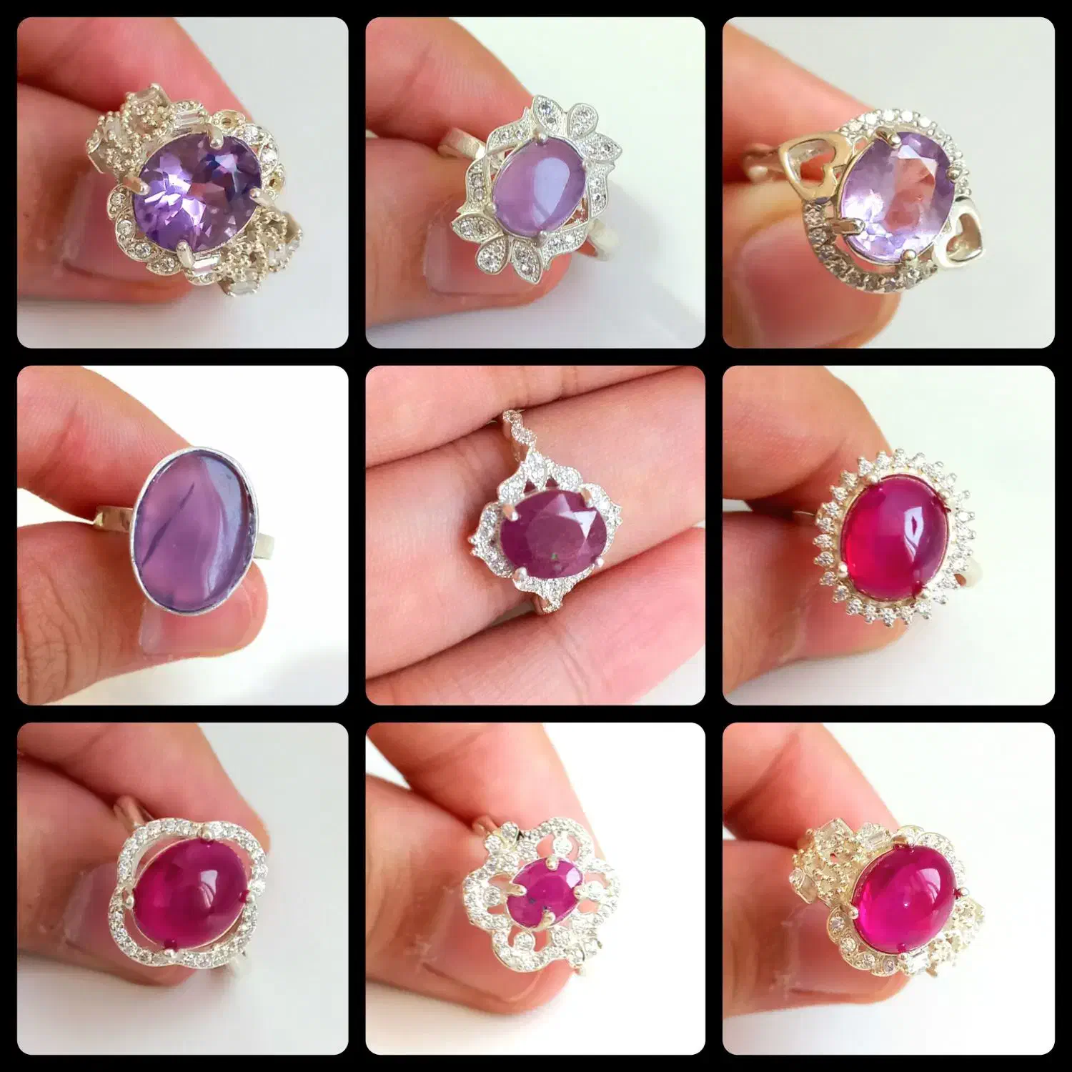 انگشتر عقیق، فیروزه، یاقوت، توپاز، آمیتیست و زبرجد|جواهرات|قم, بکایی|دیوار