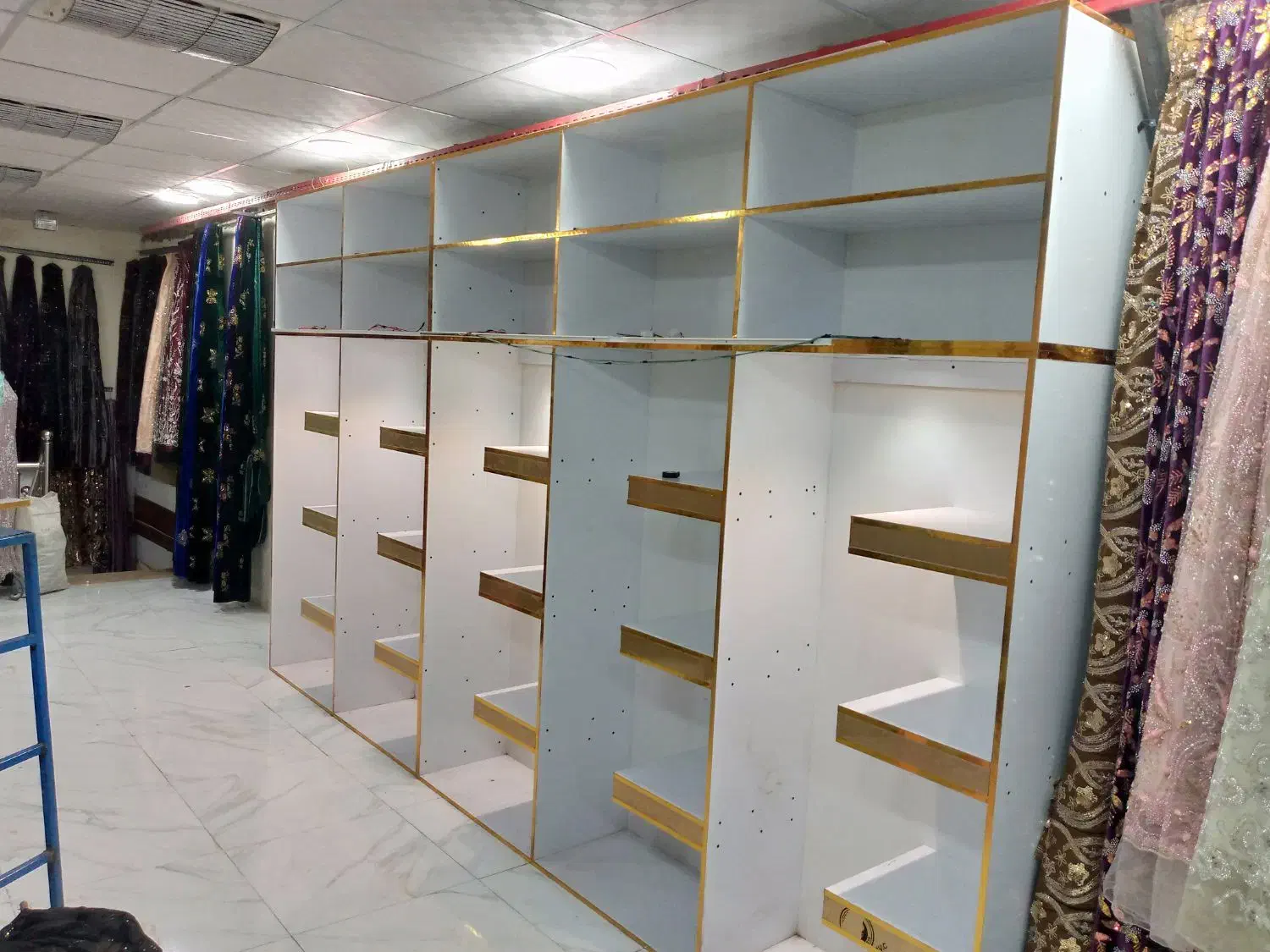 کمد کابینت ترمول مربل شیت ویترین مغازه میز|کتابخانه، شلف، قفسه‌های دیواری|لردگان, |دیوار