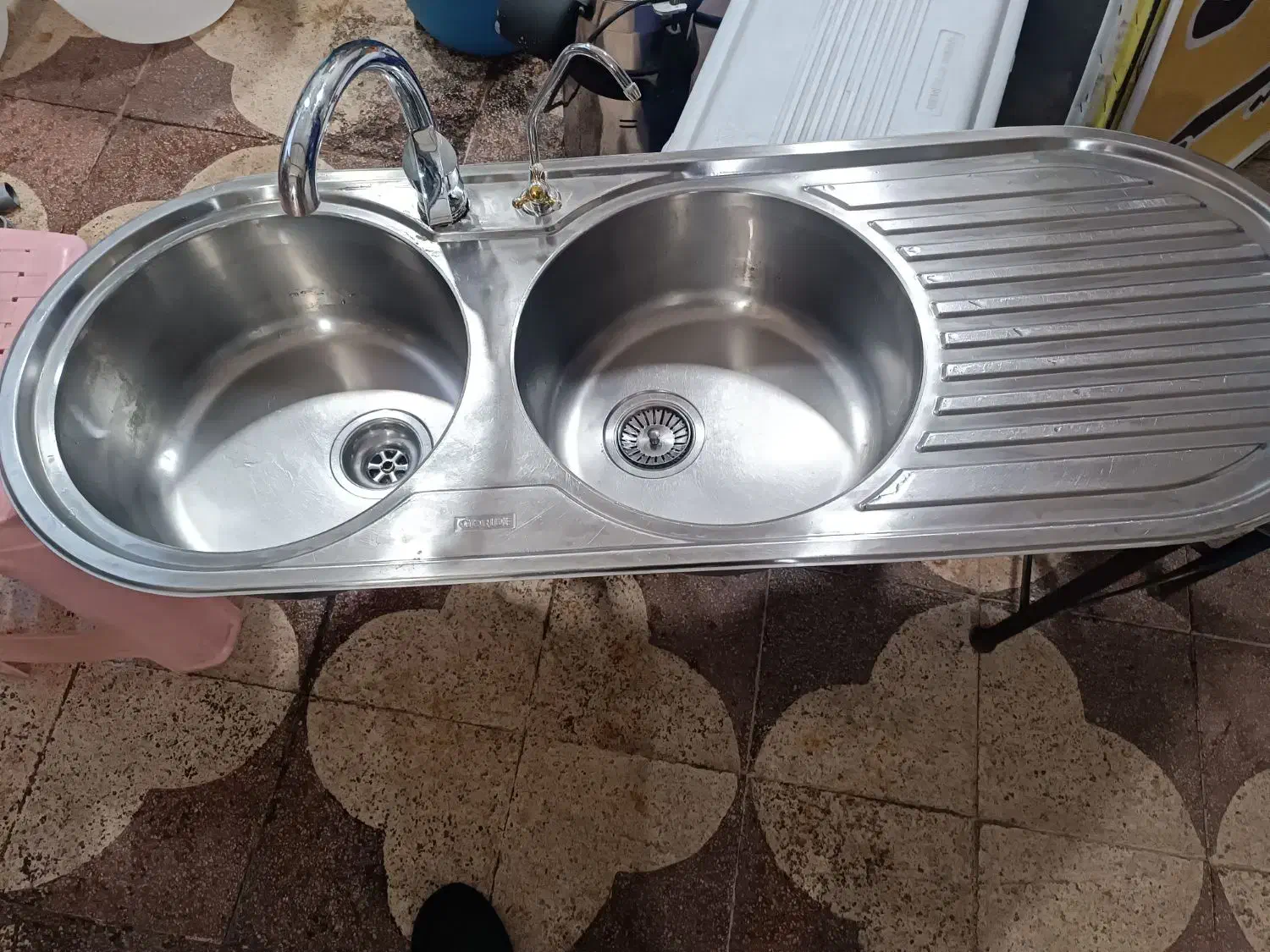 سینک ظرفشویی دوقلو|مصالح و تجهیزات ساختمان|شیراز, شیخ علی چوپان|دیوار