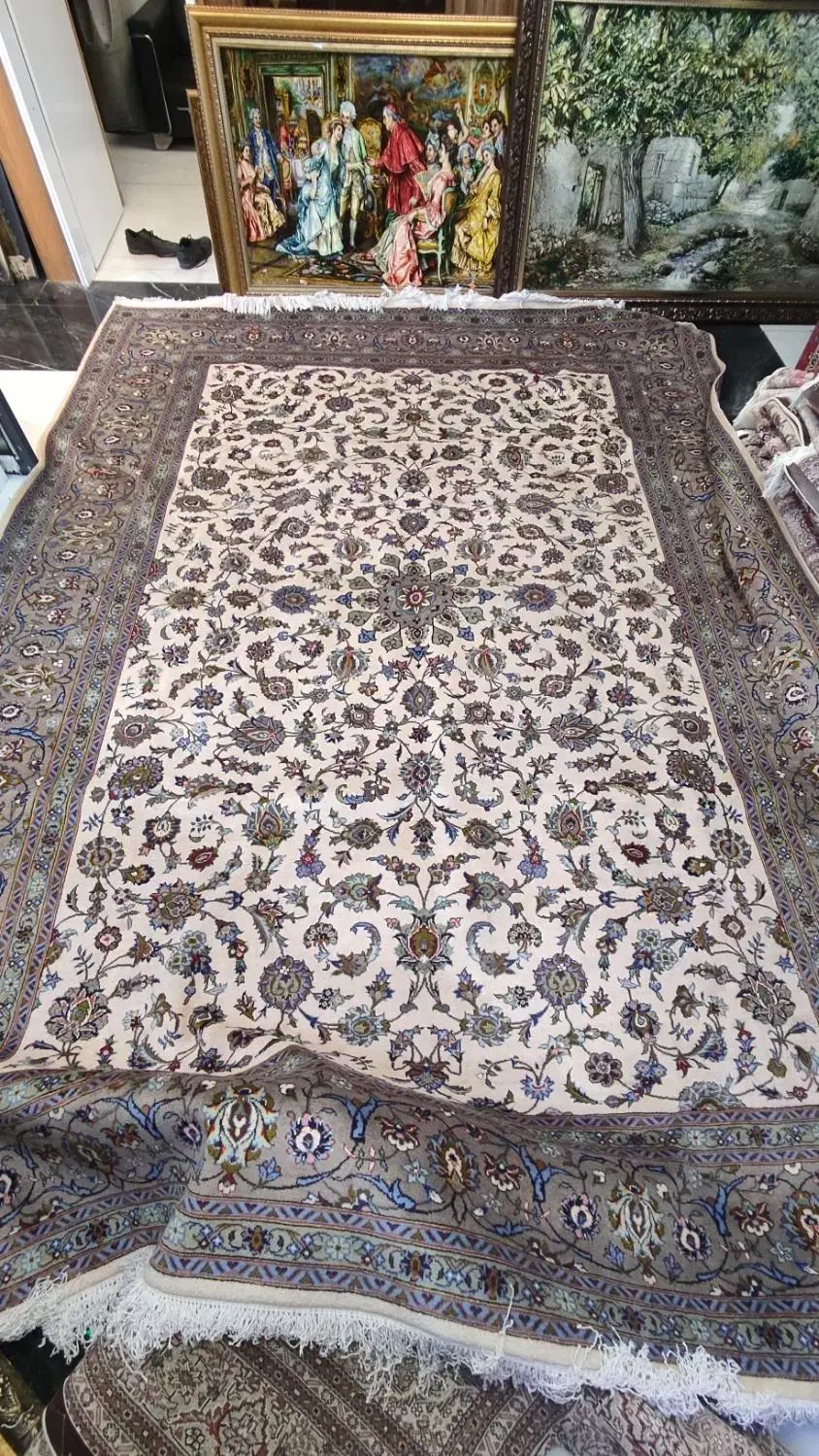 جفت فرش دستبافت ۱۲متری کرک کاشان.|فرش|تهران, پونک|دیوار