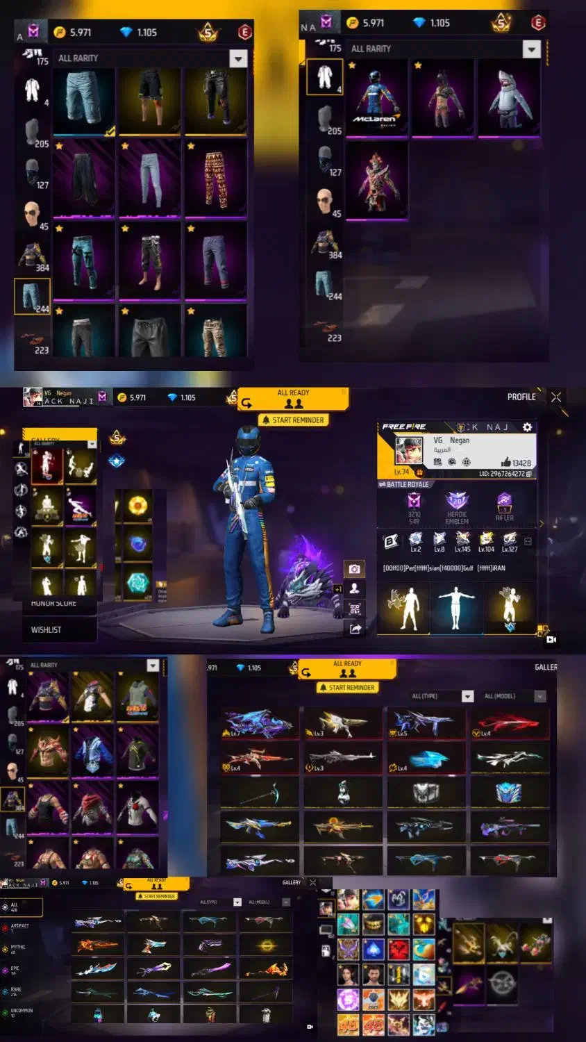 اکانت فری فایر|کنسول، بازی ویدئویی و آنلاین|گالیکش, |دیوار