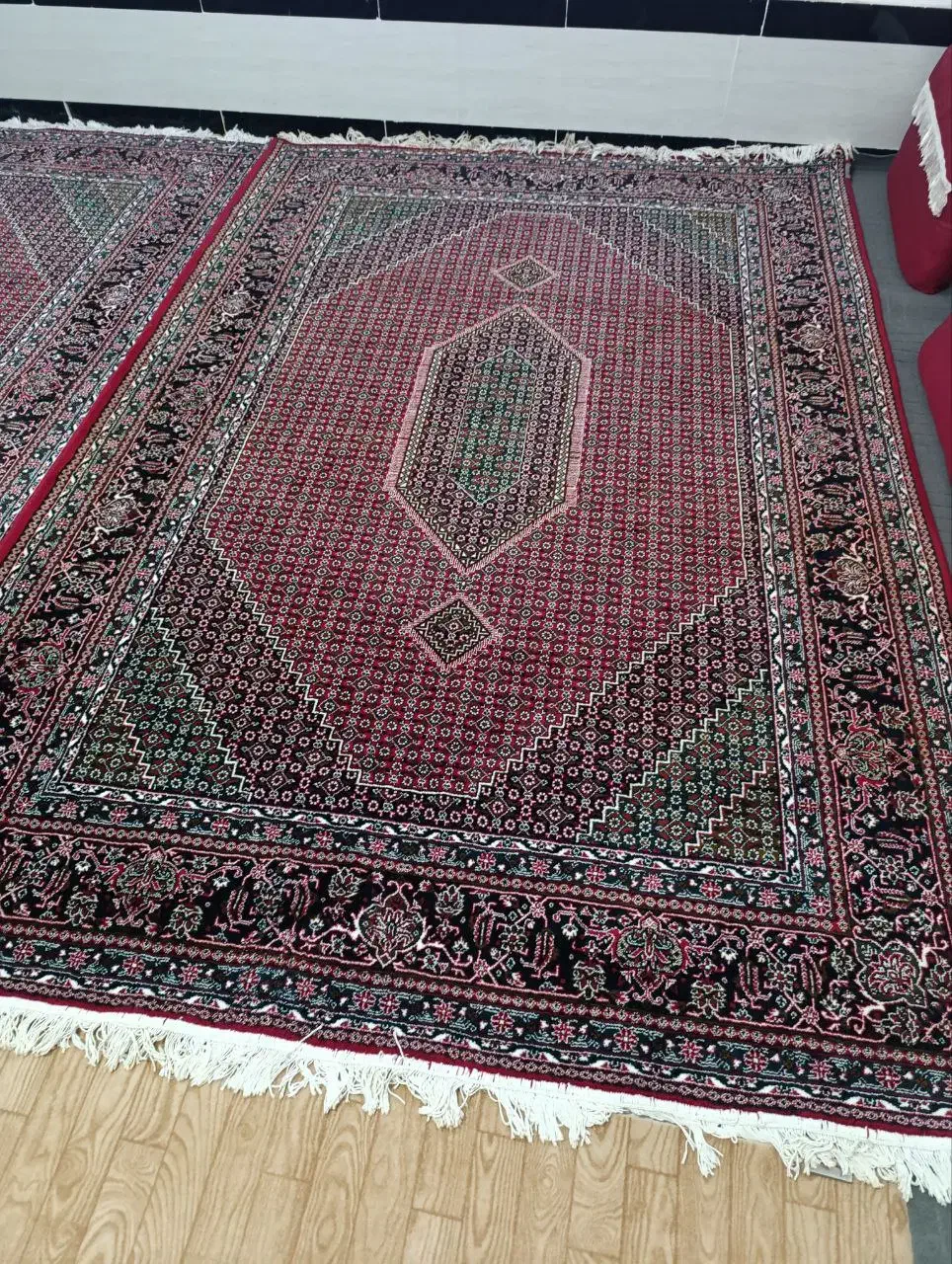 فرش 6 متری ریز ماهی.جوانرودم|فرش|جوانرود, |دیوار