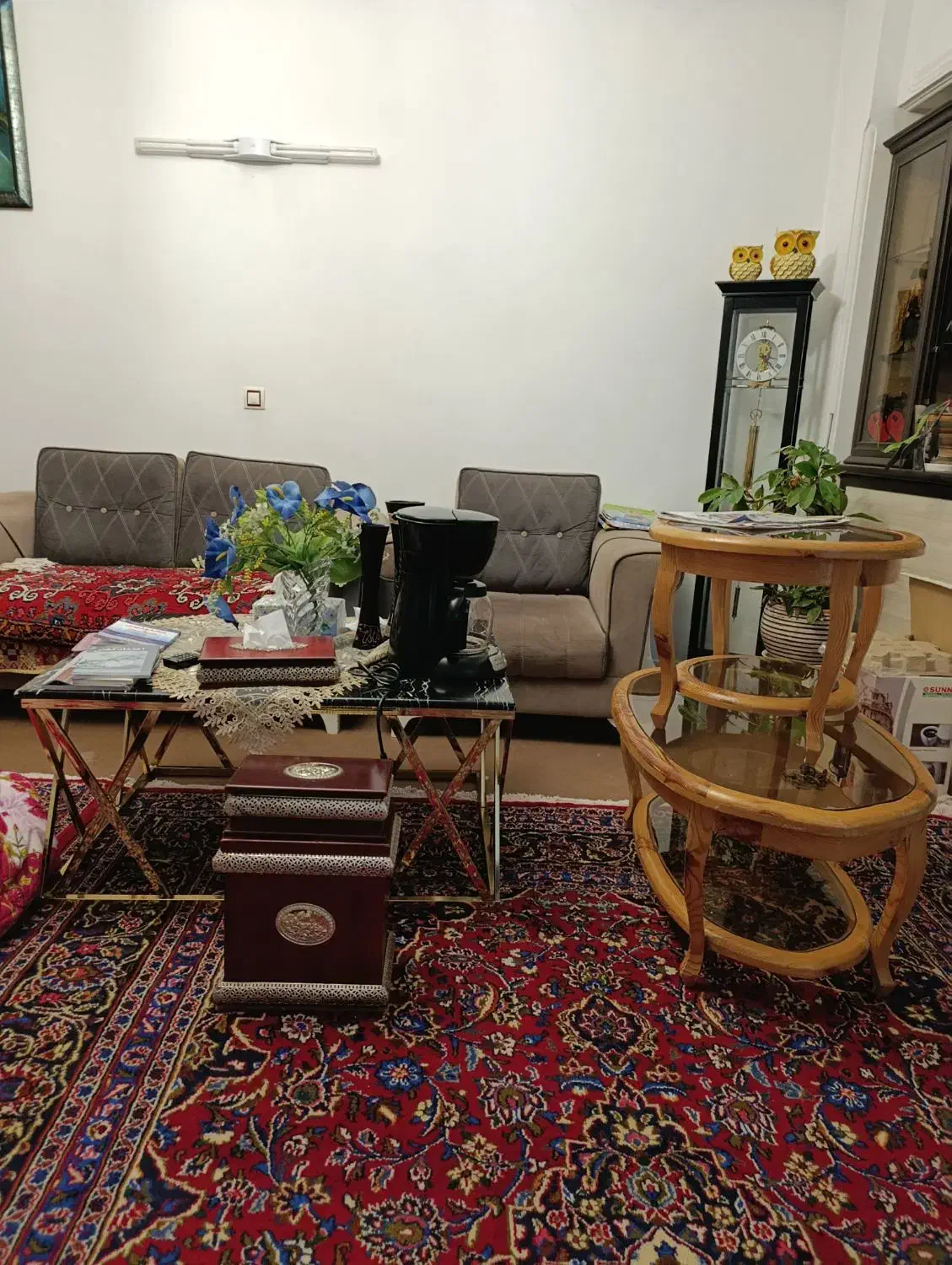 سطل آشغال چوبی همراه جادستمال کاغذی جای قاشق چنگال|لوازم نظافت|تبریز, |دیوار