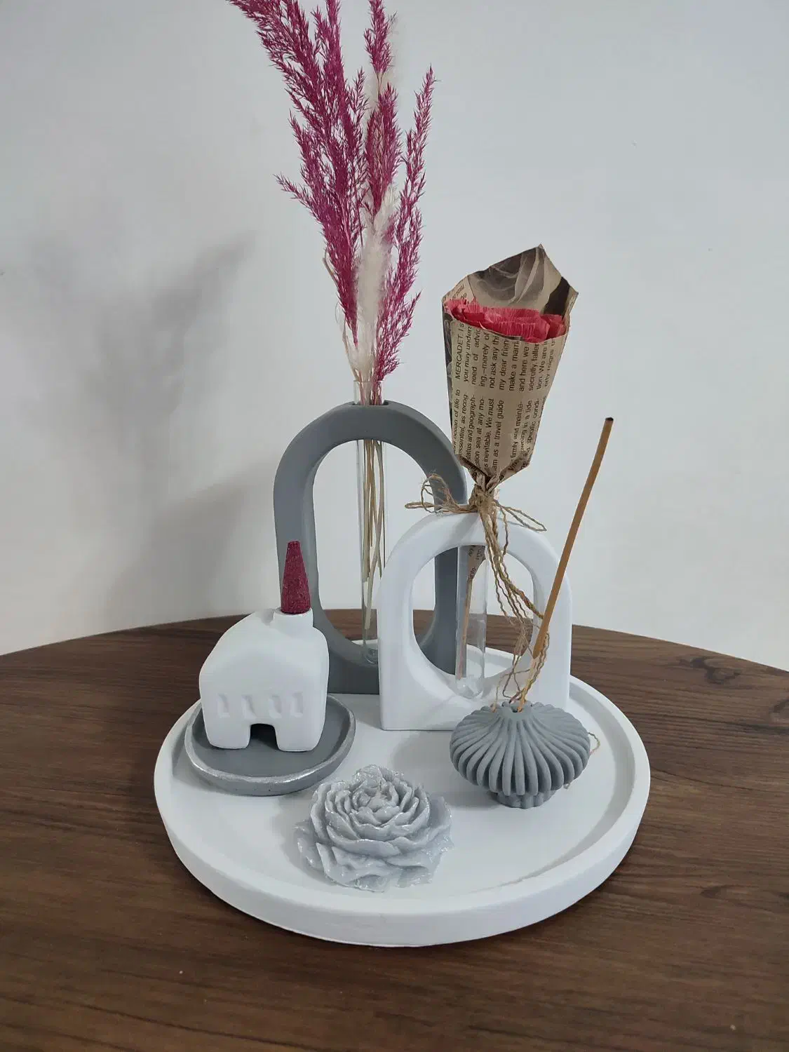 ست دکوری گلدان جاشمعی و جا عودی|صنایع دستی و سایر لوازم تزئینی|مشهد, پنجتن|دیوار