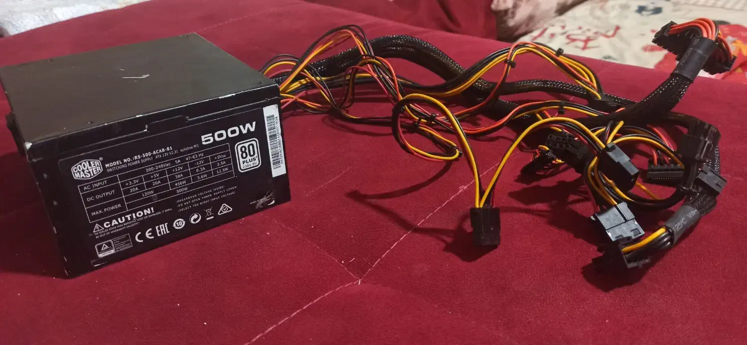 پاور کیس کامپیوتر 500W کولر مستر|قطعات و لوازم جانبی رایانه|صفادشت, |دیوار