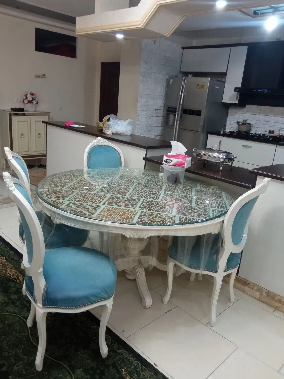 میز ناهار خوری|میز و صندلی غذاخوری|مشکیندشت, |دیوار