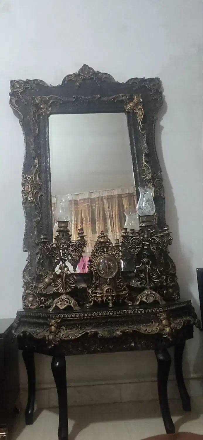 آیینه و شمعدان|صنایع دستی و سایر لوازم تزئینی|ازنا, |دیوار