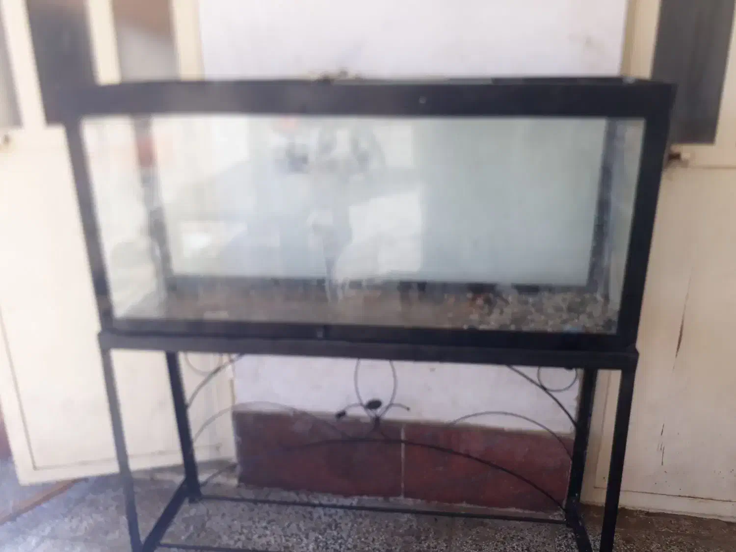 آکواریوم بزرگ شیک وسالم به پایه مخصوص خودش|ماهی|دامغان, |دیوار