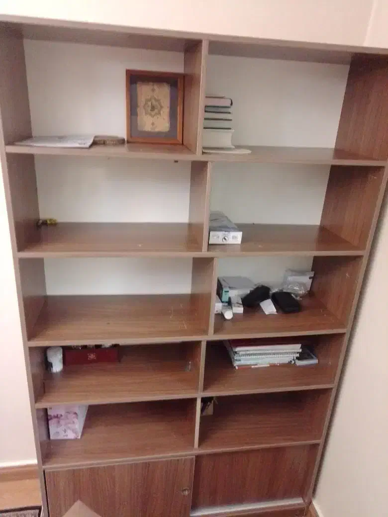 کتابخانه ام دی اف روکش چوب|کتابخانه، شلف، قفسههای دیواری|تهران, شهرک آپادانا|دیوار