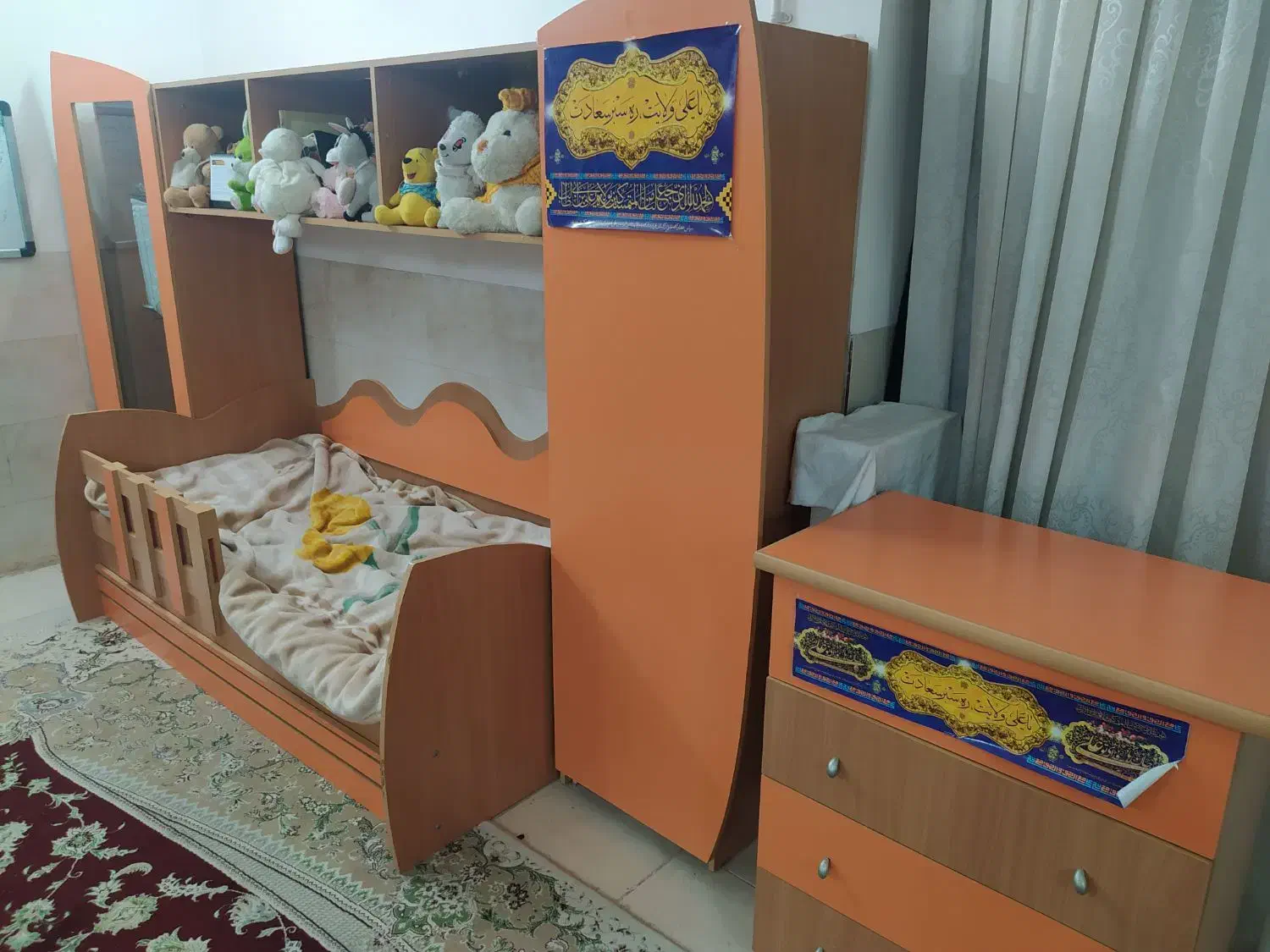 تخت/ کمد/ درآور/ کودک / نوجوان|تخت و سرویس خواب|یزد, |دیوار