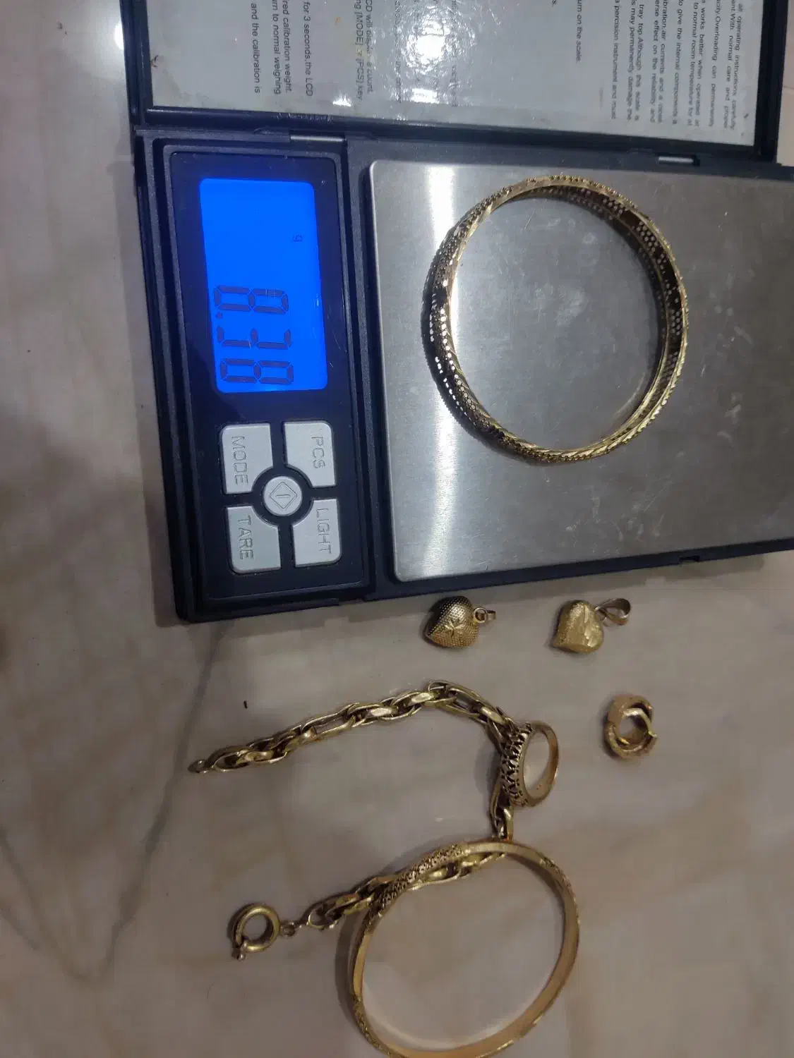 طلا تقریبا نو یک درصد بالا خام|جواهرات|خرم‌آباد, |دیوار