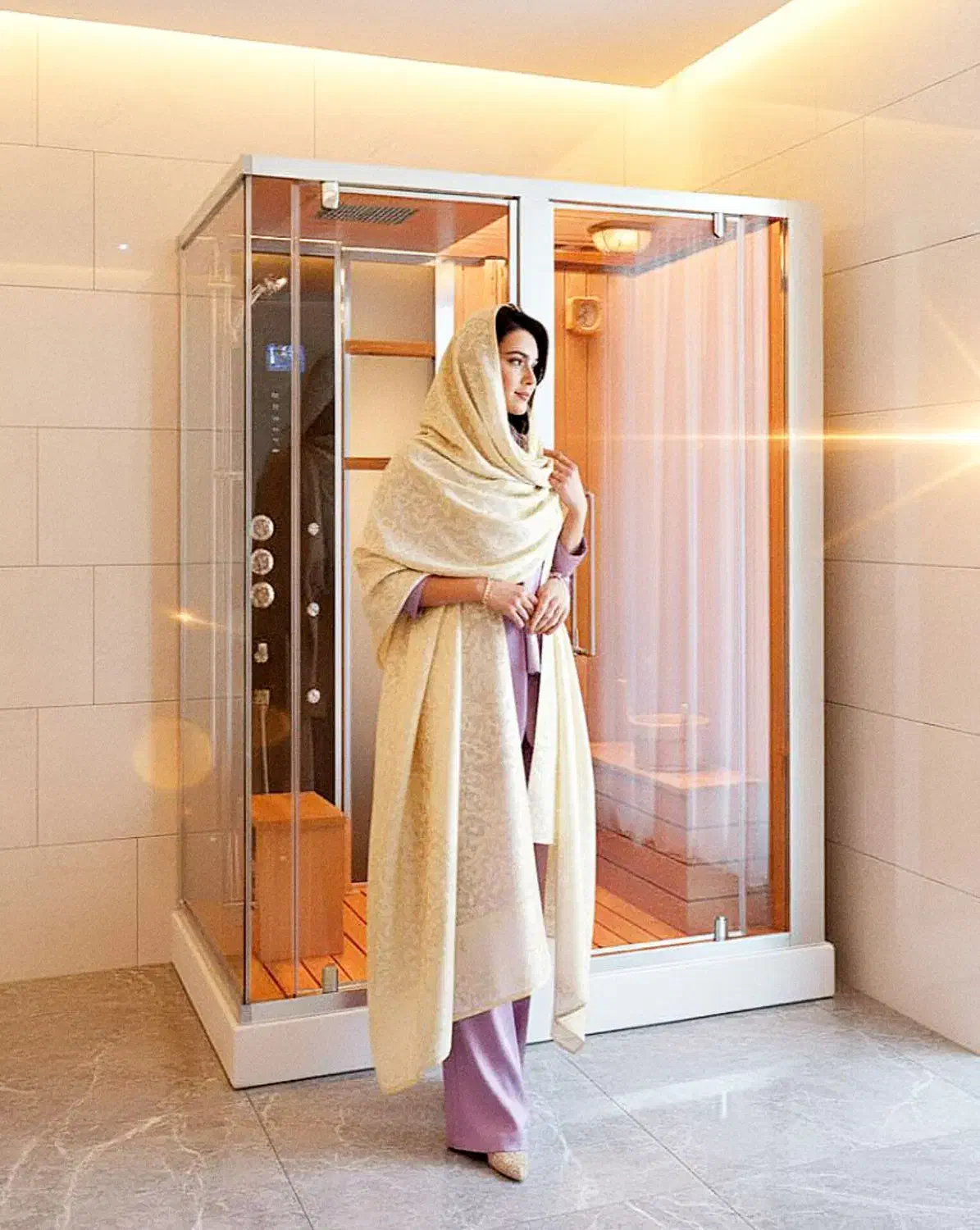 جکوزی با کابین دوش برای ساکنین کیش سونا بخار خشک|لوازم حمام|کیش, |دیوار