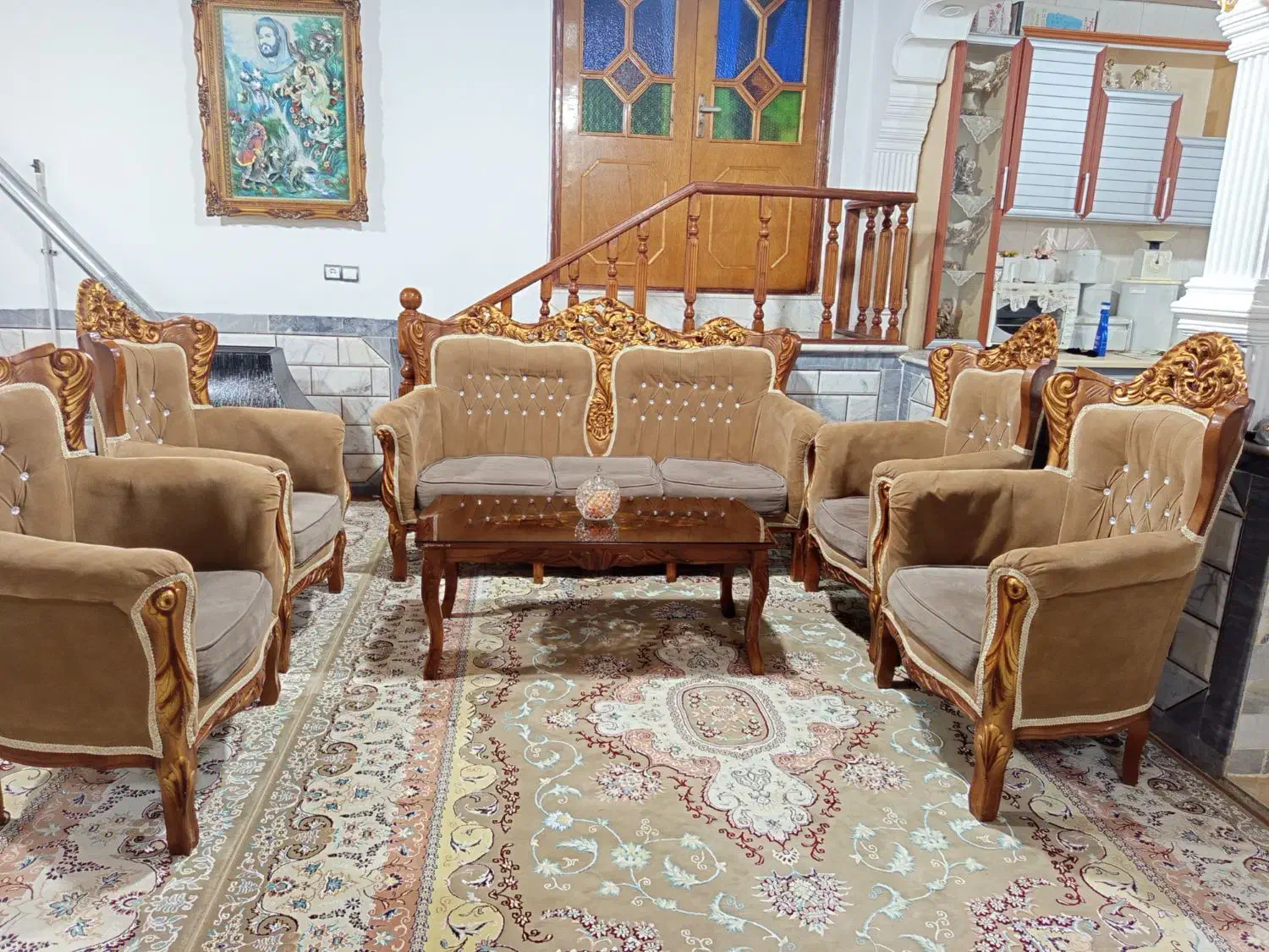 مبل راحتی رنگ قهوه‌ای|مبلمان خانگی و میز عسلی|خان ببین, |دیوار