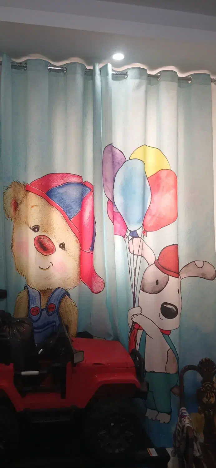 یک عددپرده اتاق کودک،مدل عروسکی وپانچ،|سرویس روتختی|فردیس, فرامرزیه|دیوار