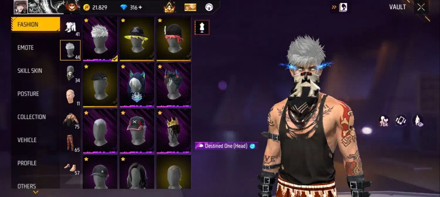 اکانت فریفیار فقط طاق|کنسول، بازی ویدئویی و آنلاین|رفسنجان, |دیوار