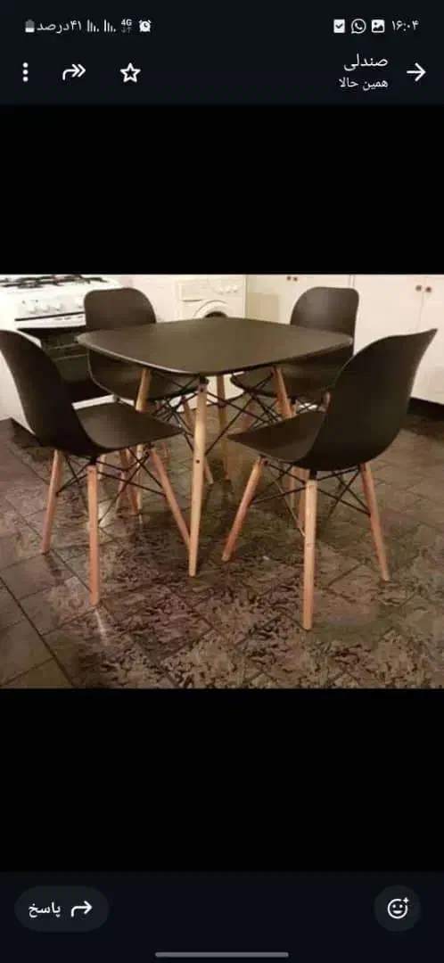 صندلی پایه چوب|میز و صندلی غذاخوری|جیرفت, |دیوار