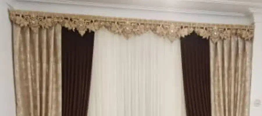 کتیبه پرده نو رنگ بژ|پرده، رانر، رومیزی|قم, الغدیر|دیوار