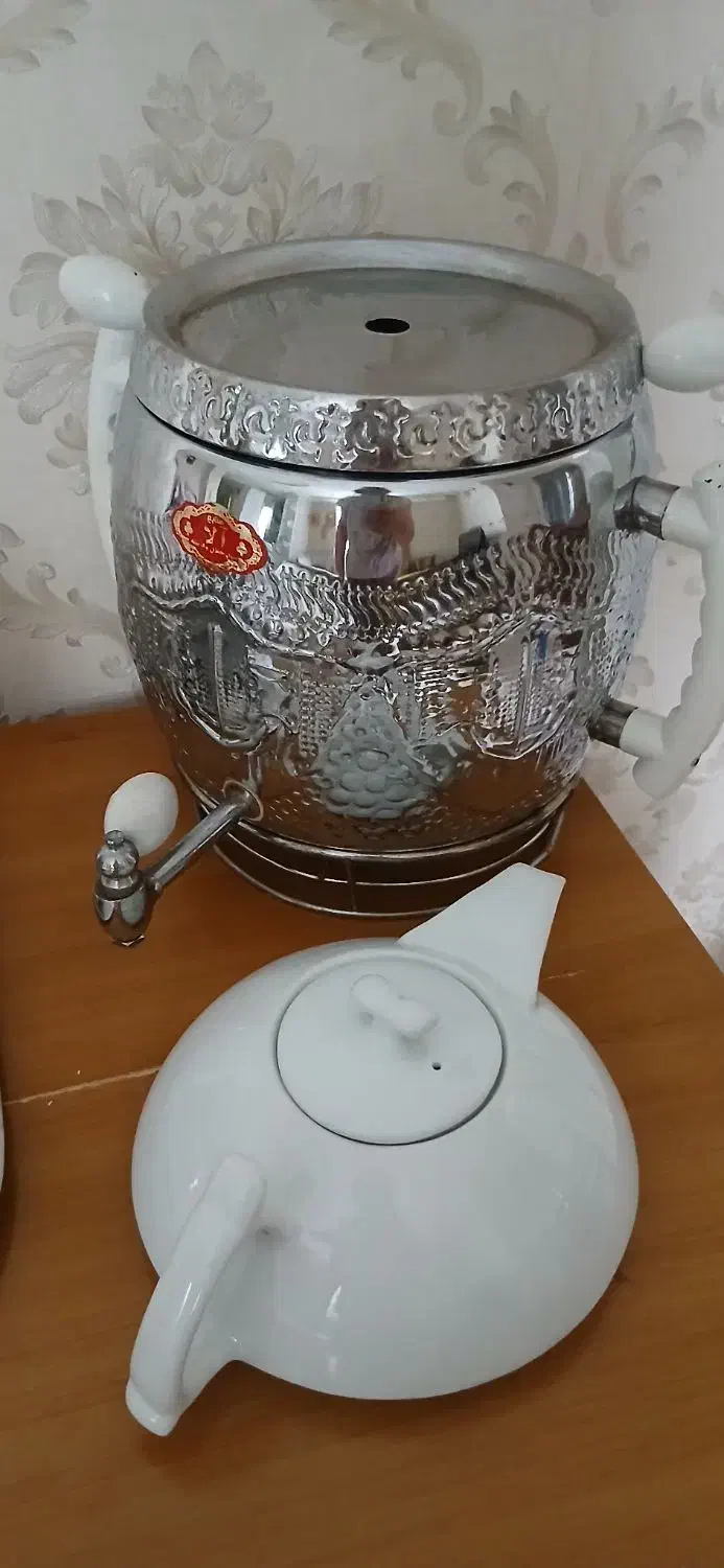 سماور  و قوری گازی  بدون تنوره نو|سماور، چای‌ساز، قهوه‌ساز|بندر انزلی, جهانگانی|دیوار