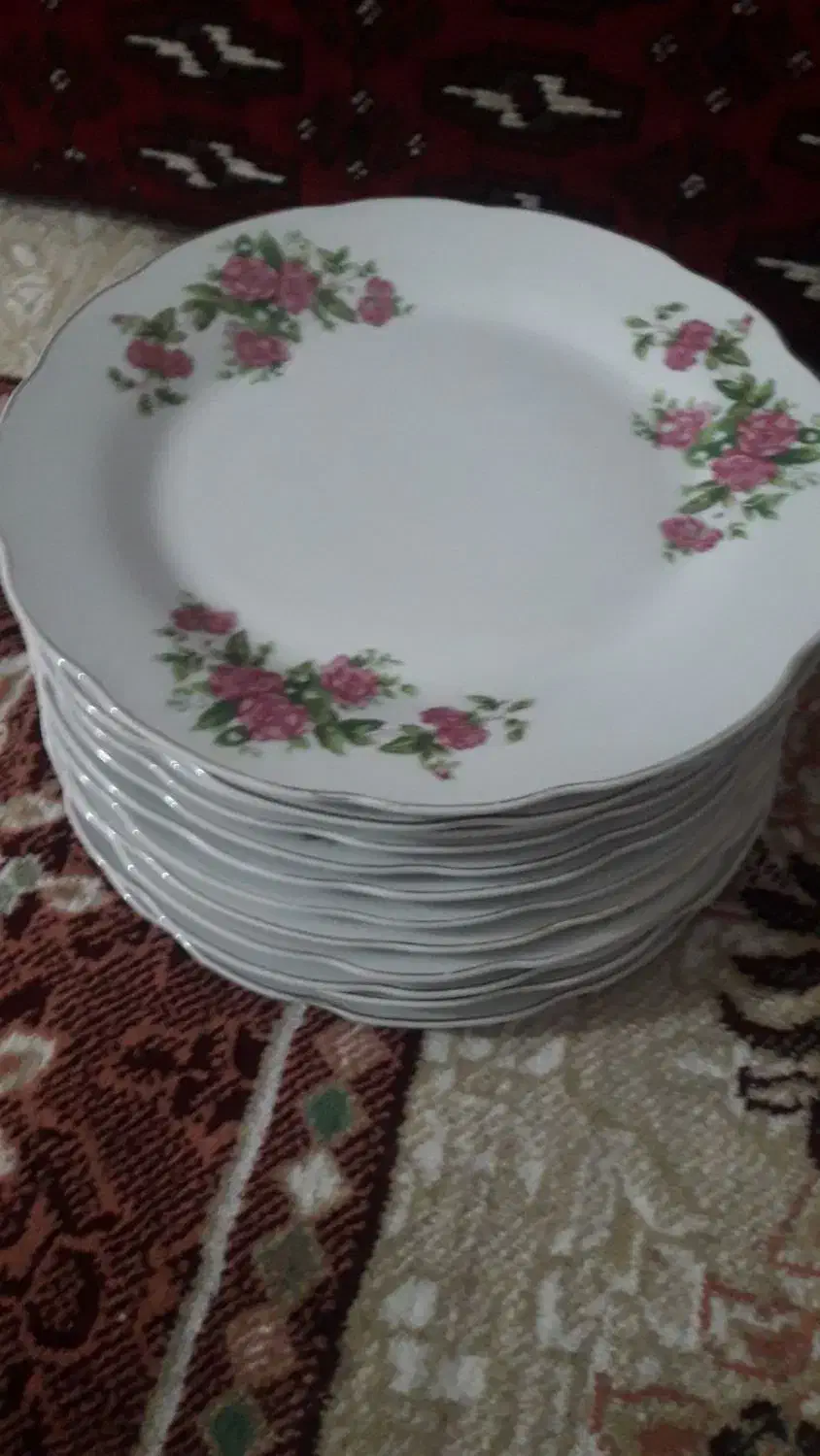 چینی گل سرخ قدیمی|ظروف سرو و پذیرایی|نیشابور, مدرس|دیوار