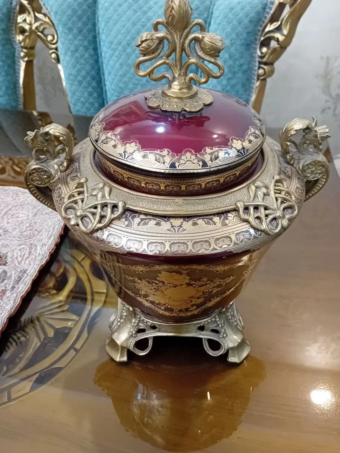 ظرف در دار گلد کیش|صنایع دستی و سایر لوازم تزئینی|پردیس, فاز ۸|دیوار
