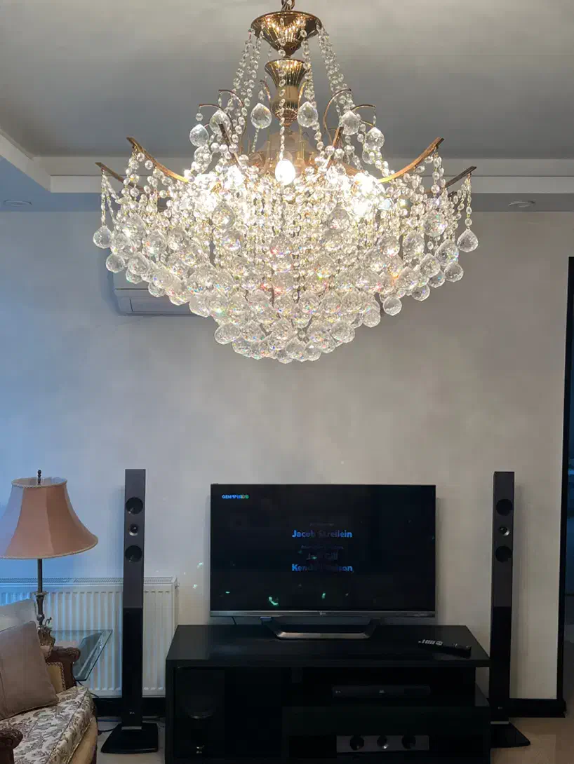 لوستر ۱۲شاخه باگوی کریستال اتریشی|لوستر و چراغ آویز|تهران, ونک|دیوار