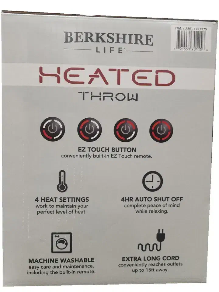 پتو برقی یکنفره برند Berkshire Lifeآمریکا نو|رختخواب، بالش، پتو|شیراز, شیخ علی چوپان|دیوار