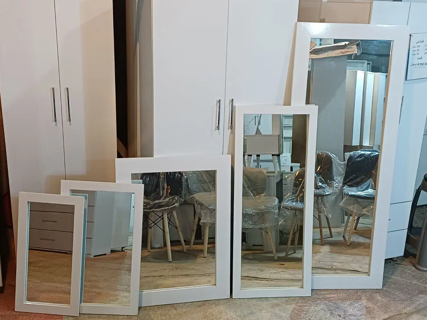 آینه قدی سایزبندی  نیم قد آینه دیواری آینه رومیزی|آینه|رشت, آب آسیاب|دیوار