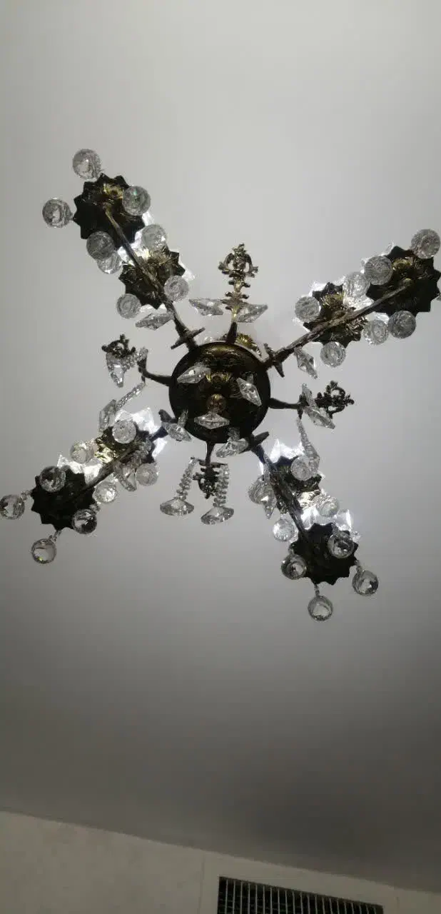 سه عدد لوستر تمام برنز 4 شاخه در حد نو|لوستر و چراغ آویز|تهران, حکیمیه|دیوار