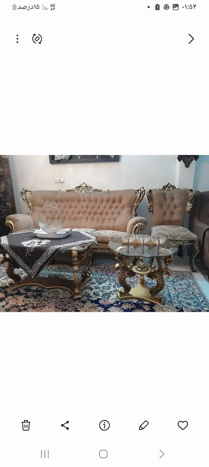 مبل ۹ نفره بسیار تمیز و محکم|مبلمان خانگی و میز عسلی|تهران, دهم فروردین|دیوار