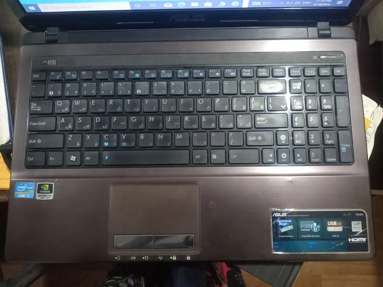 لب تاپ ایسوز ۵۱۲ گیگ رام ۸|رایانه همراه|تهران, شهرک محلاتی|دیوار