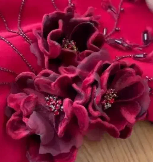 گل مخمل استامپ ورک|گل مصنوعی|خرم‌آباد, |دیوار